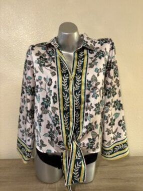 LOFT Women's Multi Blouse Size Extra Small